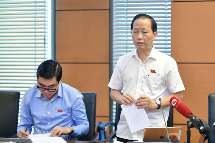 Đại biểu Nguyễn Trúc Sơn phát biểu thảo luận. Ảnh: Đ. KHOA