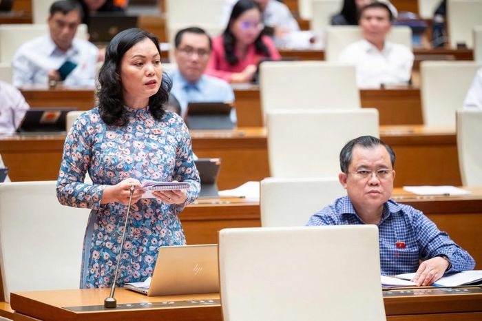 Đại biểu Huỳnh Thị Phúc - Đoàn ĐBQH tỉnh Bà Rịa - Vũng Tàu. Ảnh: CTTĐT Quốc hội