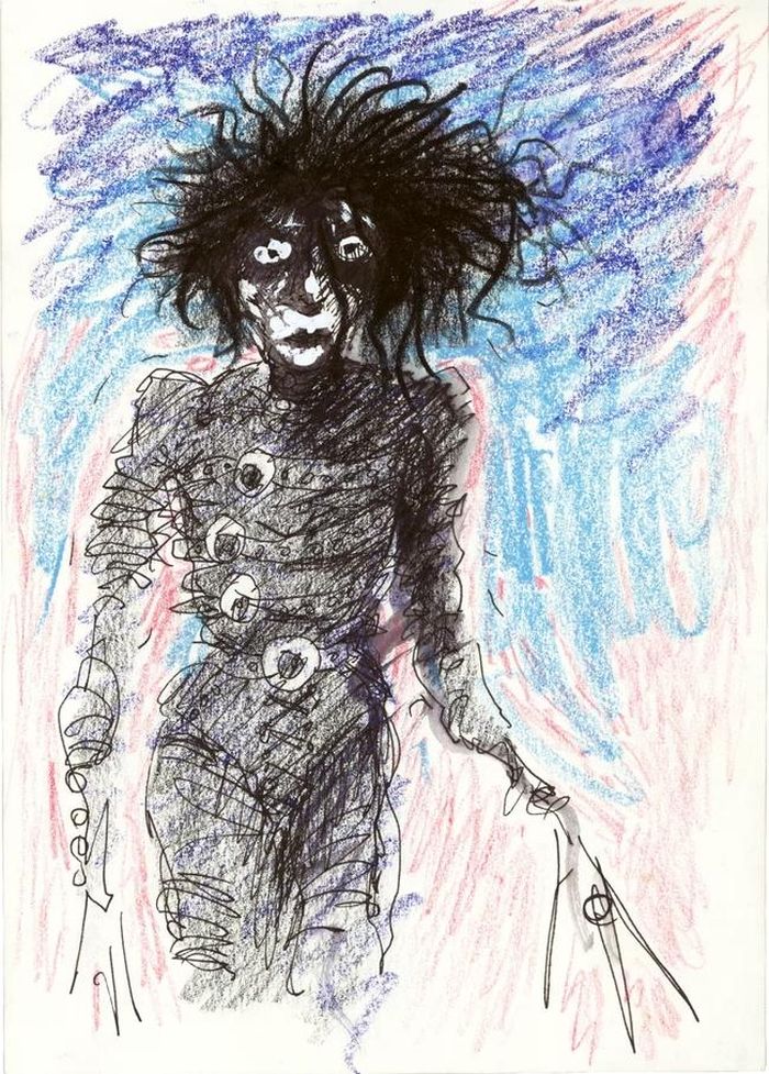Bản vẽ Edward Scissorhands khoảng năm 1990
