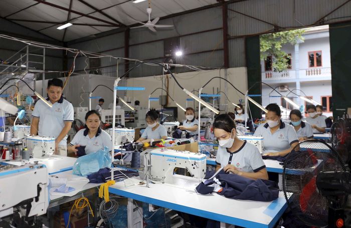 Công ty may mặc của chàng thanh niên sinh năm 1995 Nguyễn Văn Tài trên đường Phan Bội Châu, thành phố Vinh. Ảnh: Thanh Quỳnh