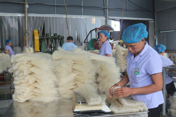 Sản phẩm mỳ gạo Hùng Lô đã khẳng định được thương hiệu trên thị trường.