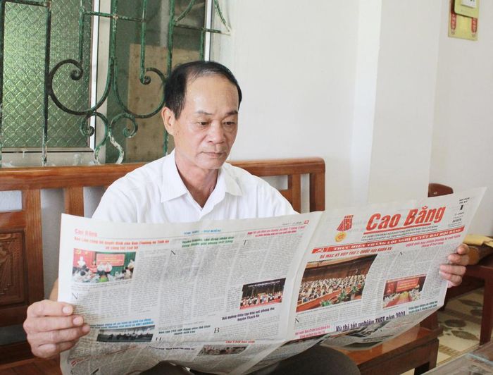 Ông Luân Xuân Hòa thường xuyên cập nhật thông tin trên Báo Cao Bằng.