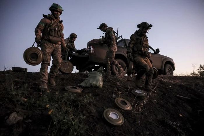 Quân đội Ukraine ở vùng Donetsk ngày 30/10/2024. Ảnh: Dịch vụ báo chí Lữ đoàn cơ giới số 24 của Ukraine