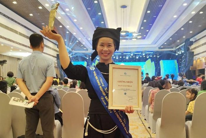 Chị Lý Thị Nga - Giải Nhất Cuộc thi Phụ nữ khởi nghiệp năm 2024. (Ảnh: PV)
