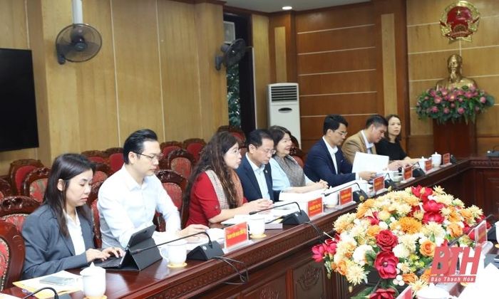Đoàn công tác của Liên minh HTX Việt Nam tham gia buổi làm việc với UBND tỉnh Thanh Hóa.