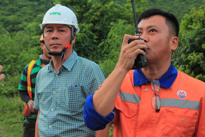 Ông Quách Tăng Bình chỉ đạo tại hiện trường