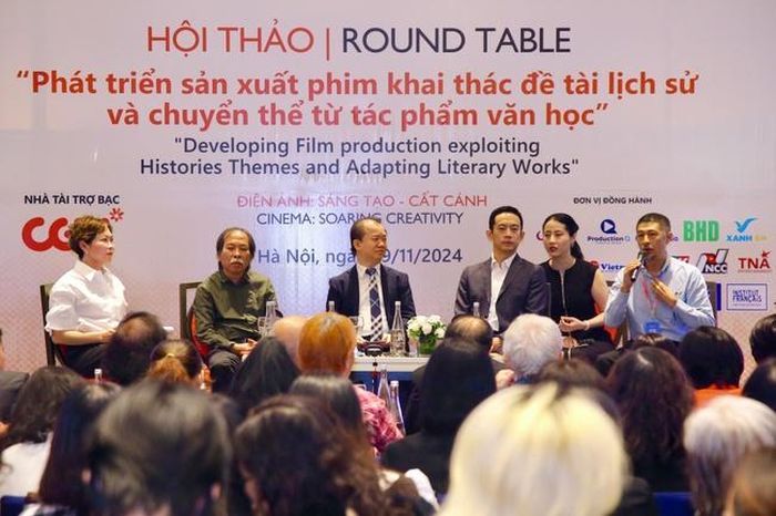 Quang cảnh hội thảo “Phát triển sản xuất phim khai thác đề tài lịch sử và chuyển thể từ tác phẩm văn học”