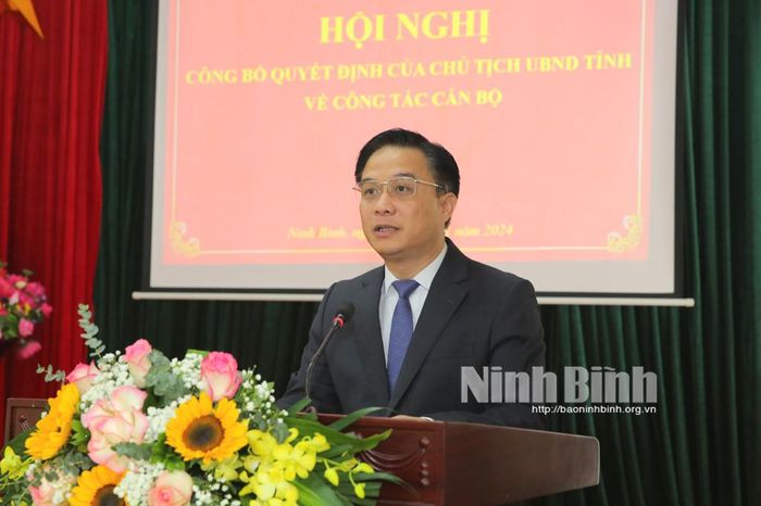 Đồng chí Đặng Thái Sơn, Giám đốc Sở Kế hoạch và Đầu tư phát biểu nhận nhiệm vụ.