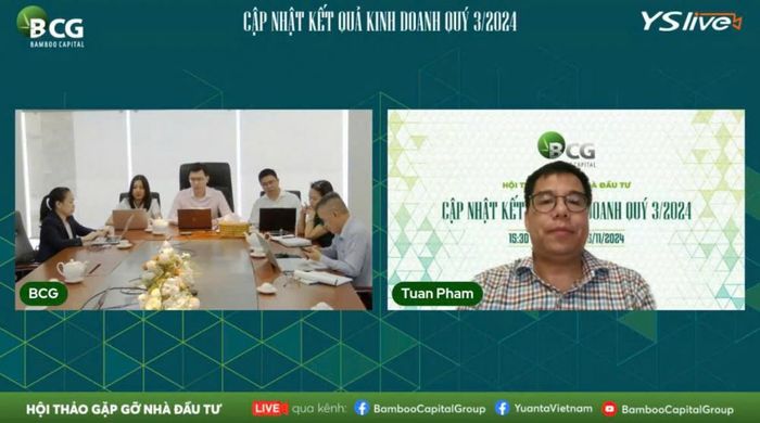 Ông Phạm Minh Tuấn - Phó Chủ tịch Bamboo Capital trả lời câu hỏi của nhà đầu tư tại sự kiện.