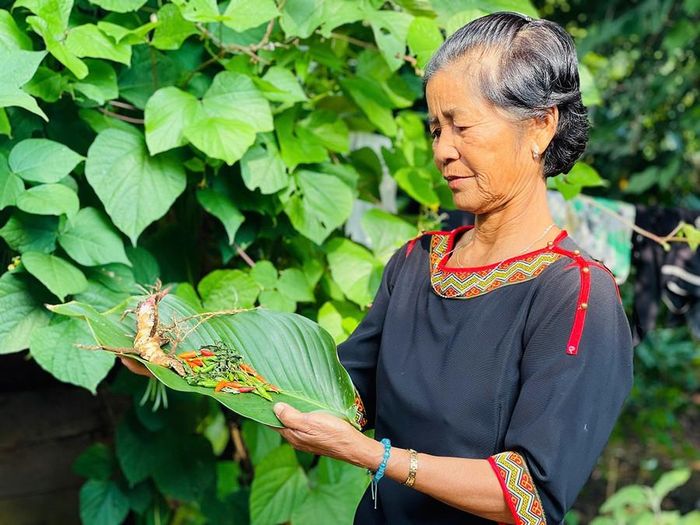  Củ riềng và ớt bay là 2 nguyên liệu không thể thiếu để tạo nên chất men truyền thống của rượu ghè làng Xóa. Ảnh: T.D