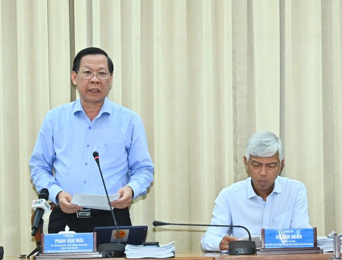  Đồng chí Phan Văn Mãi phát biểu kết luận. Ảnh: VIỆT DŨNG 