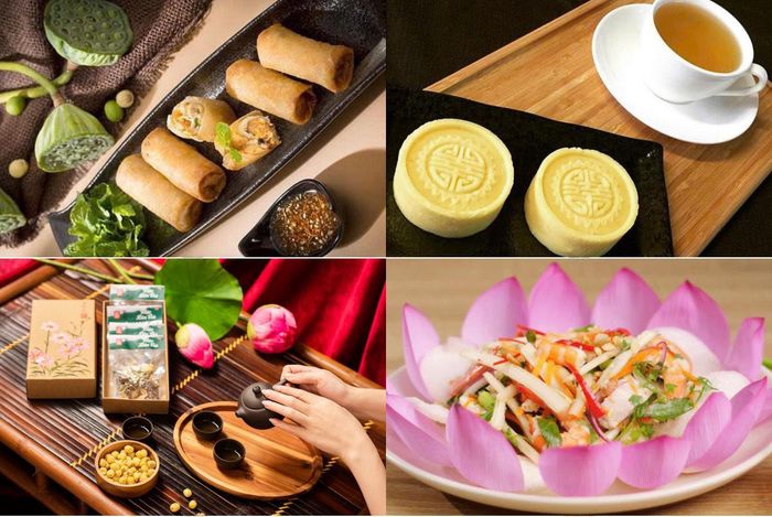 Phong phú các món ăn từ sen. Ảnh: PV