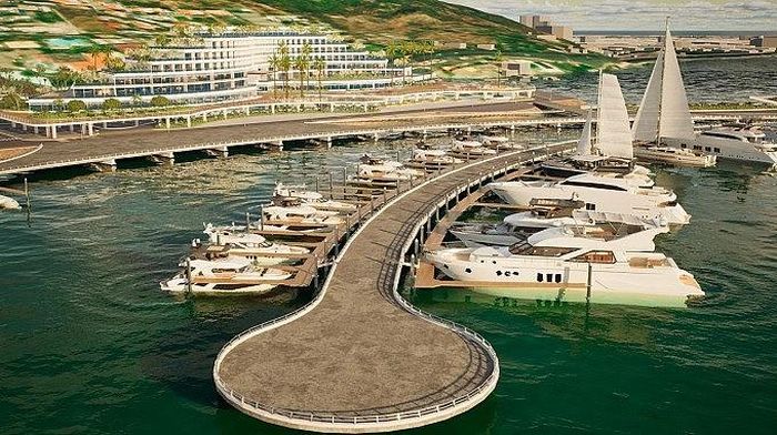 Mô hình cảng tàu khách quốc tế Vũng Tàu, tỉnh Bà Rịa - Vũng Tàu. Ảnh CTV