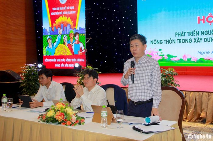 Ông Nguyễn Xuân Ân - Phó Vụ trưởng Vụ Tổ chức cán bộ, Bộ Nông nghiệp và Phát triển nông thôn nhấn mạnh vai trò của phát triển nguồn nhân lực. Ảnh: Quang An