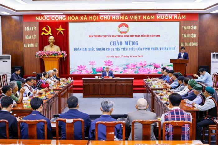 Quang cảnh buổi tiếp đoàn. Ảnh: Quang Vinh.