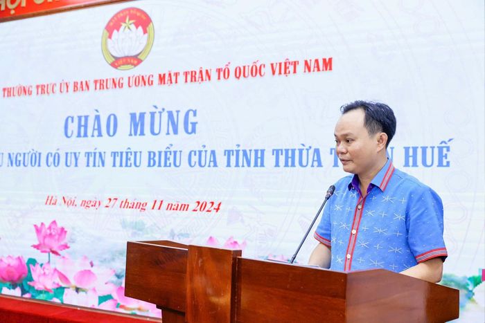 Ông Nguyễn Mạnh Hùng, Phó Bí thư Huyện ủy, Chủ tịch UBND huyện A Lưới phát biểu. Ảnh: Quang Vinh.