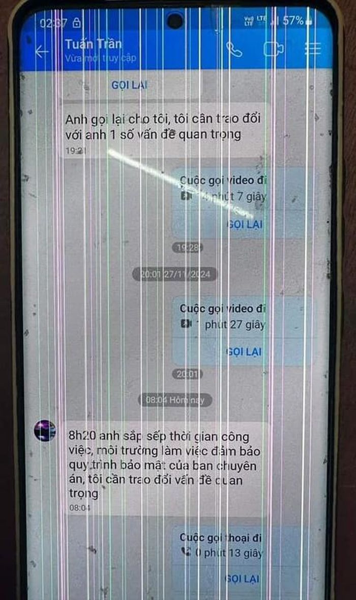 Tin nhắn của các đối tượng lừa đảo uy hiếp tinh thần ông T và gia đình