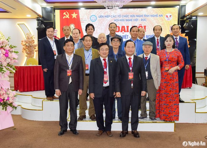 Ra mắt Ban Chấp hành Hội Hữu nghị Việt - Đức tỉnh Nghệ An nhiệm kỳ 2024 - 2029. Ảnh: TL