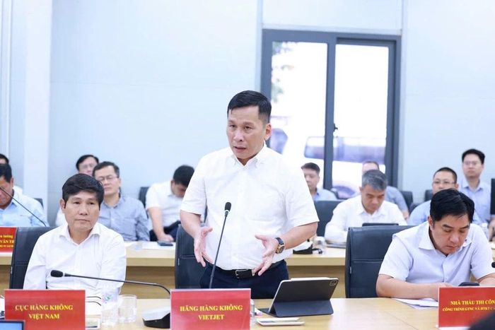 Ông Đinh Việt Phương - Tổng giám đốc Vietjet tại buổi làm việc. (Ảnh Dương Giang/ TTXVN)