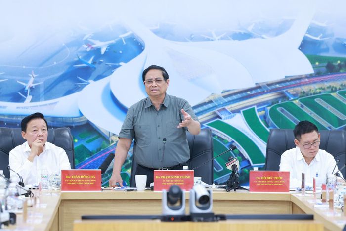 Thủ tướng yêu cầu đưa sân bay Long Thành vào khai thác trước 28/2/2026. Ảnh: VGP.