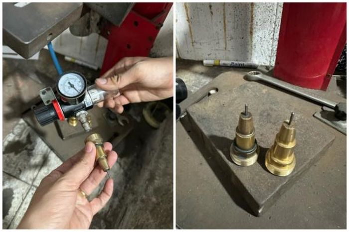 Các máy móc, thiết bị dùng để đục lại số khung, số máy rồi “phù phép” lại thành xe mới bán cho khách hàng.