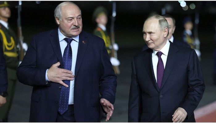 Tổng thống Nga Vladimir Putin (phải) và Tổng thống Belarus Alexander Lukashenko. Ảnh: Kremlin.ru
