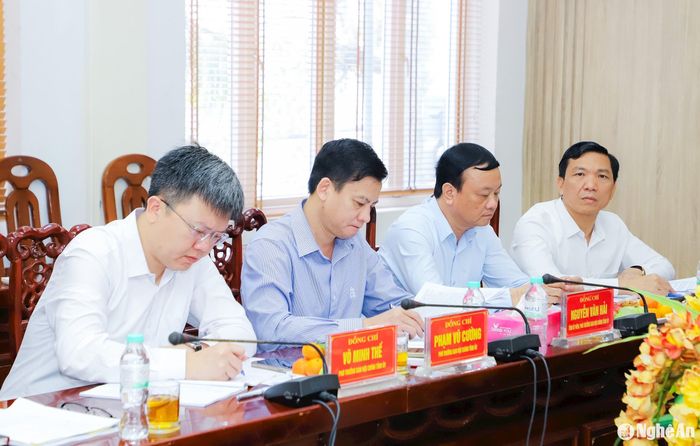 Các đồng chí Phó trưởng Ban Nội chính Tỉnh ủy tham dự hội nghị. Ảnh: Phạm Bằng