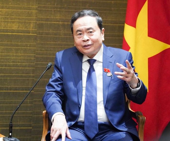  Chủ tịch Quốc hội Trần Thanh Mẫn phát biểu tại cuộc tiếp 
