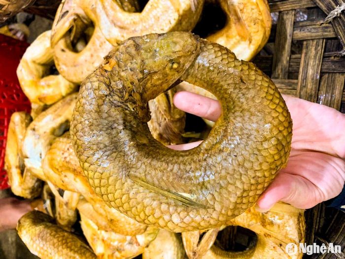 Cá thửng xôi khói mía - một đặc sản của người dân làng biển Nghi Thủy cũng là món ngon trong mâm cỗ cúng gia tiên của nhiều gia đình Nghệ An. Ở Nghi Thủy, hiện có 5-7 hộ giữ nghề truyền thống này bởi sự công phu trong chế biến. Dịp Tết, mỗi kg cá mối hấp thường có giá dao động từ 100-130 nghìn đồng. Ảnh: Thanh Phúc