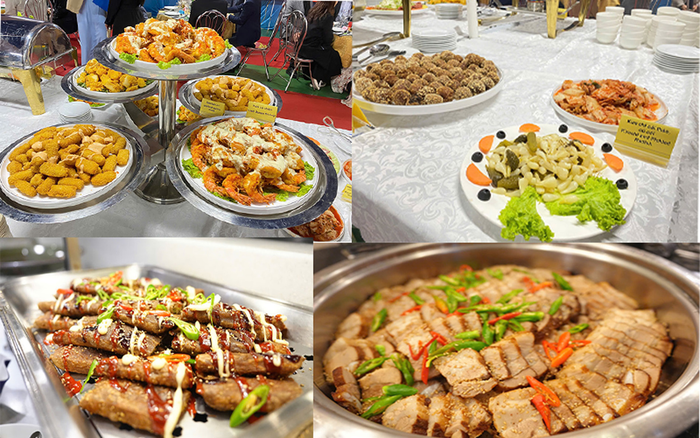 Các bữa ăn trên tàu đều đầy đủ chất và thơm ngon. 