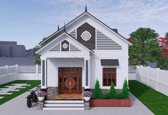 Gia chủ có thể chọn mẫu nhà cấp 4 mái Thái, diện tích khoảng 80 - 100m2, gồm 2 - 3 phòng ngủ. Ảnh: S-Home