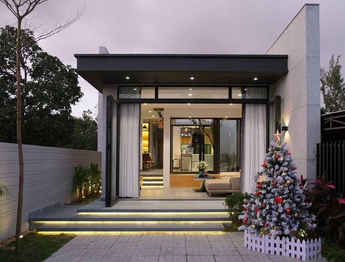  Nhà cấp 4 mái bằng với diện tích 60 - 80m2 gồm 2 phòng ngủ cũng là lựa chọn phù hợp cho gia đình có tài chính eo hẹp. Ảnh: Shome