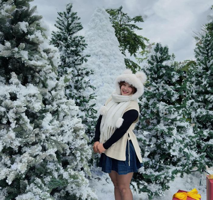 Giới trẻ Đà Nẵng đang chờ đón lễ hội thắp sáng cây thông Noel lần đầu tiên tổ chức hai bên cầu Rồng. Ảnh: H.L