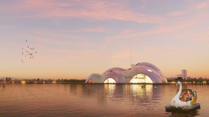 Nhà hát Opera sẽ là nơi kể câu chuyện hồ Tây, với những khoảnh khắc diệu kỳ, khi tím mờ, khi bảng lảng sương khói, lúc phản chiếu ánh cam rực rỡ của mặt trời.