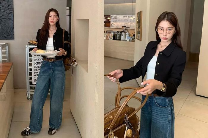 Trên Taobao, mẫu áo khoác của Thùy Tiên được bán với giá 241 NDT (khoảng 840 nghìn đồng), trong khi đó mẫu quần jeans ống suông rộng hiện đại giá 172 NDT (khoảng 600 nghìn đồng). Mặc set đồ có giá hơn một triệu đồng, Hoa hậu Hòa bình quốc tế 2021 được nhiều khán giả khen phong cách.