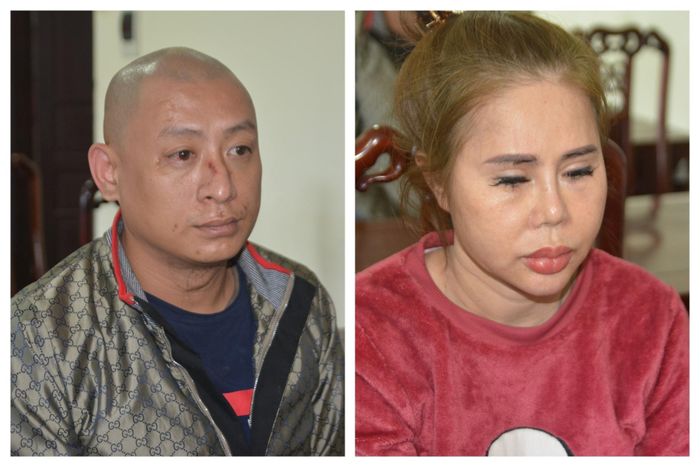 Phạm Lý Vũ Duy và Nguyễn Thị Phượng tại Cơ quan Cảnh sát điều tra Công an tỉnh Nghệ An. Ảnh tư liệu