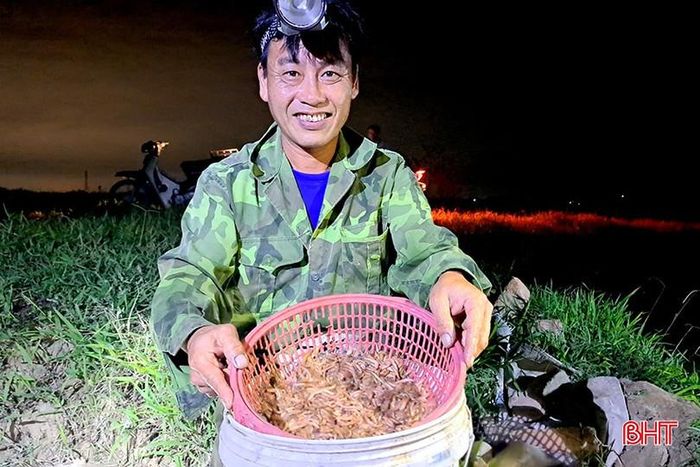 Vừa thu hoạch được khoảng 20 kg rươi, ông Lê Anh Sơn ở thôn 2 xã Xuân Lam phấn khởi cho biết: Với giá bán hiện tại từ 300 – 320 nghìn đồng/kg, đêm nay, gia đình tôi thu về hơn 6 triệu đồng. “Săn” rươi vất vả đêm hôm những cũng rất vui vì mang lại thu nhập cao.