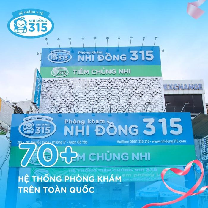 Hệ thống Y tế Nhi Đồng 315 với hơn 70 chi nhánh và khám trên toàn quốc, đảm bảo mang đến cho mọi gia đình sự chăm sóc an tâm và an toàn cho trẻ nhỏ.