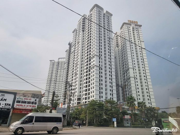 Khu chung cư Tecco Elite City, nơi xảy ra vụ nam thanh niên rơi từ tầng 22 xuống tử vong.