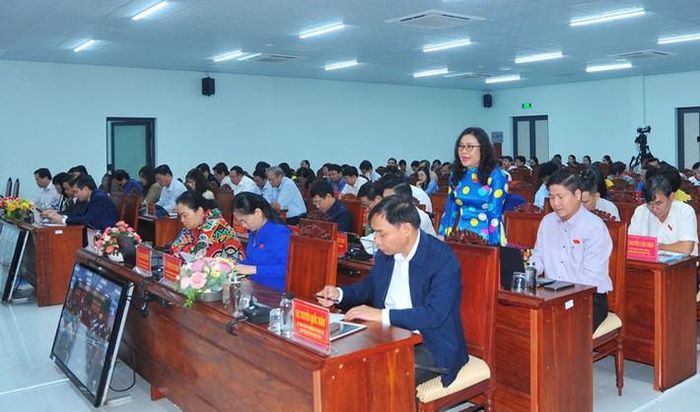  Đại biểu chất vấn Sở Tài chính liên quan đến công tác quản lý, sử dụng tài sản công. Ảnh: Anh Ngọc 