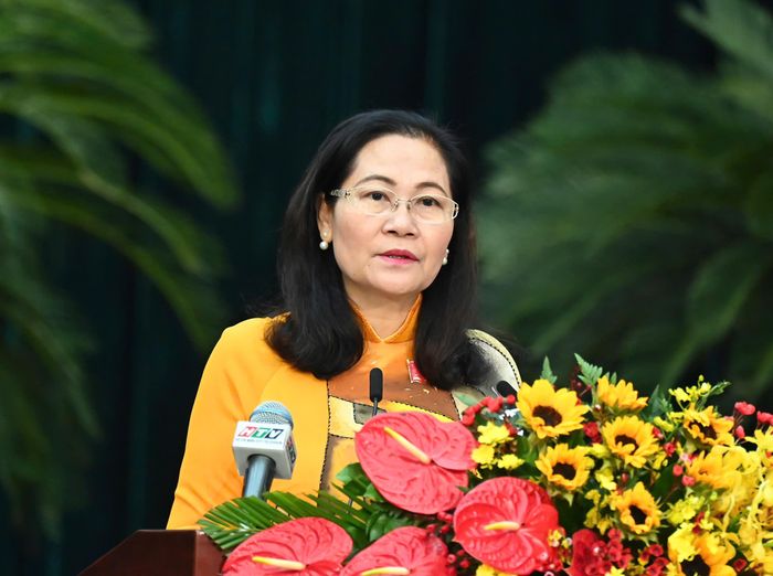  Đồng chí Nguyễn Thị Lệ phát biểu bế mạc. Ảnh: VIỆT DŨNG 