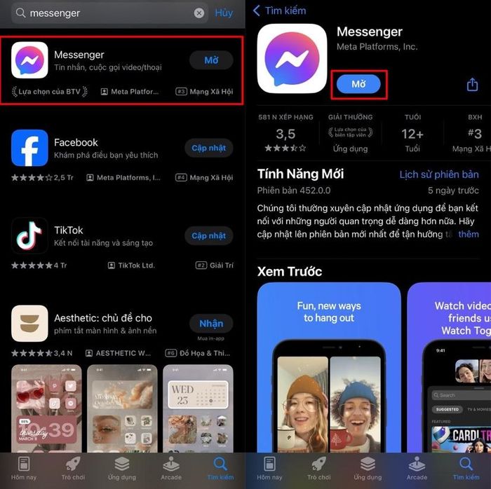 Bước 1: Cập nhật Messenger: Để sử dụng tính năng gửi ảnh HD, bạn cần đảm bảo rằng ứng dụng Messenger của mình đã được cập nhật lên phiên bản mới nhất. Hãy vào cửa hàng ứng dụng trên điện thoại (Google Play đối với Android hoặc App Store đối với iPhone), tìm Messenger và cập nhật nếu có phiên bản mới. 