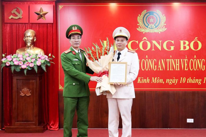 Thượng tá Vũ Dương Tường, Trưởng Phòng Tham mưu được điều động giữ chức Trưởng Công an thị xã Kinh Môn.