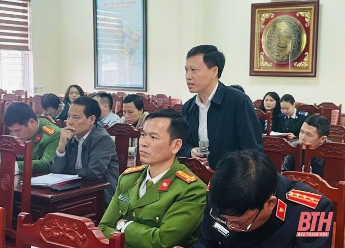 Đại diện Sở Thông tin và Truyền thông phát biểu tại hội nghị.