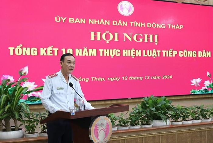 Ông Nguyễn Văn Nghĩa – Chánh Thanh tra tỉnh phát biểu tại hội nghị tổng kết
