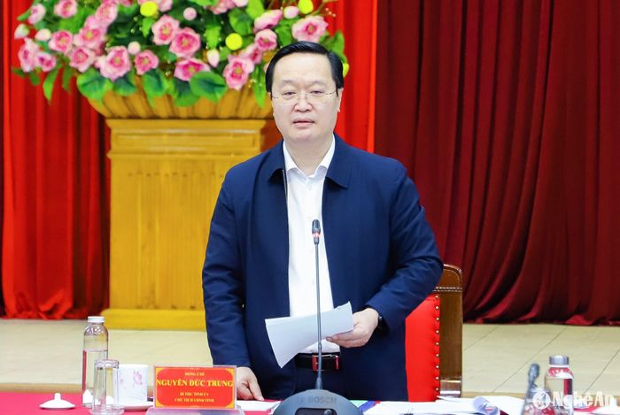 Đồng chí Nguyễn Đức Trung - Bí thư Tỉnh ủy, Chủ tịch UBND tỉnh, Trưởng ban Chỉ đạo kết luận hội nghị.