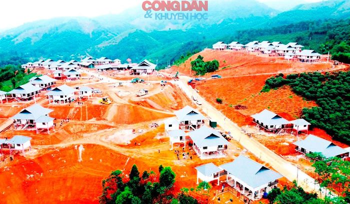 Toàn cảnh Làng Nủ mới sắp đón người dân vào ở. Ảnh: Quốc Hồng