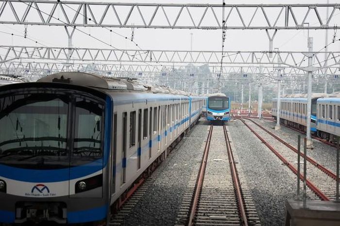 Depot Long Bình, thành phố Thủ Đức là nơi tập kết, sửa chữa, bảo dưỡng và điều hành tuyến metro số 1. Ảnh: Hồng Đạt - TTXVN