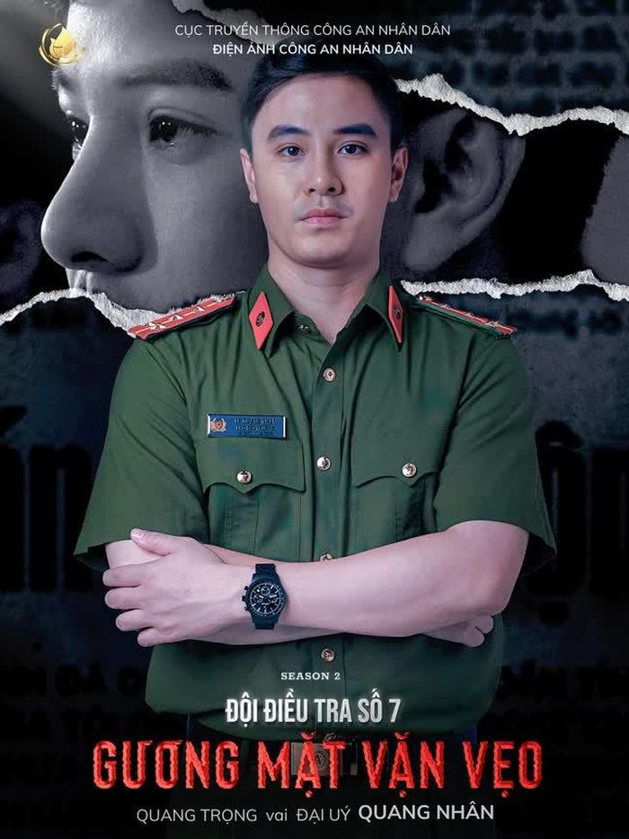 Diễn viên Quang Trọng vai đại úy Quang Nhân (Ảnh: ĐPCC)