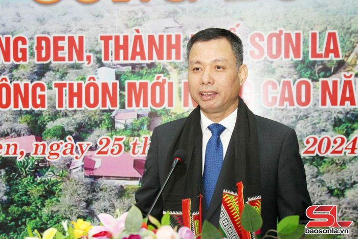 Đồng chí Nguyễn Thành Công phát biểu tại Lễ công bố. 
